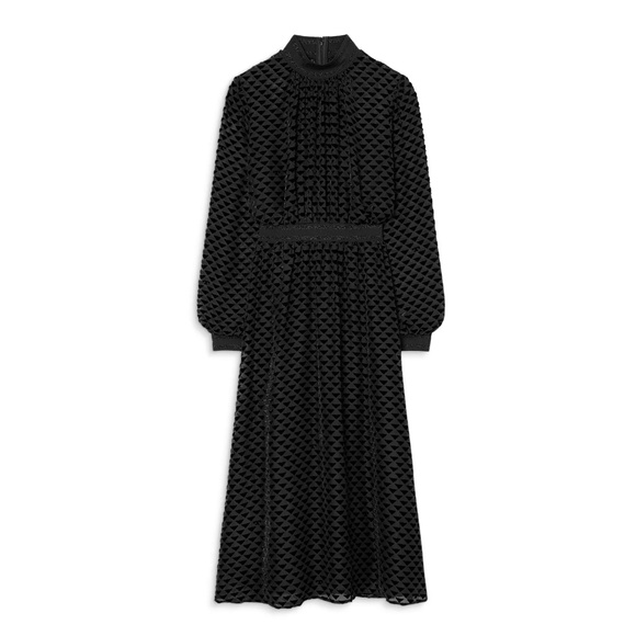 Tory Burch velvet devore midi dress black - Picture 2 of 9